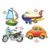 Puzzles de 4 à 7 pièces : 4 puzzles : véhicules de transport  Castorland    029554
